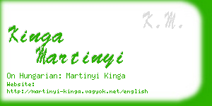 kinga martinyi business card